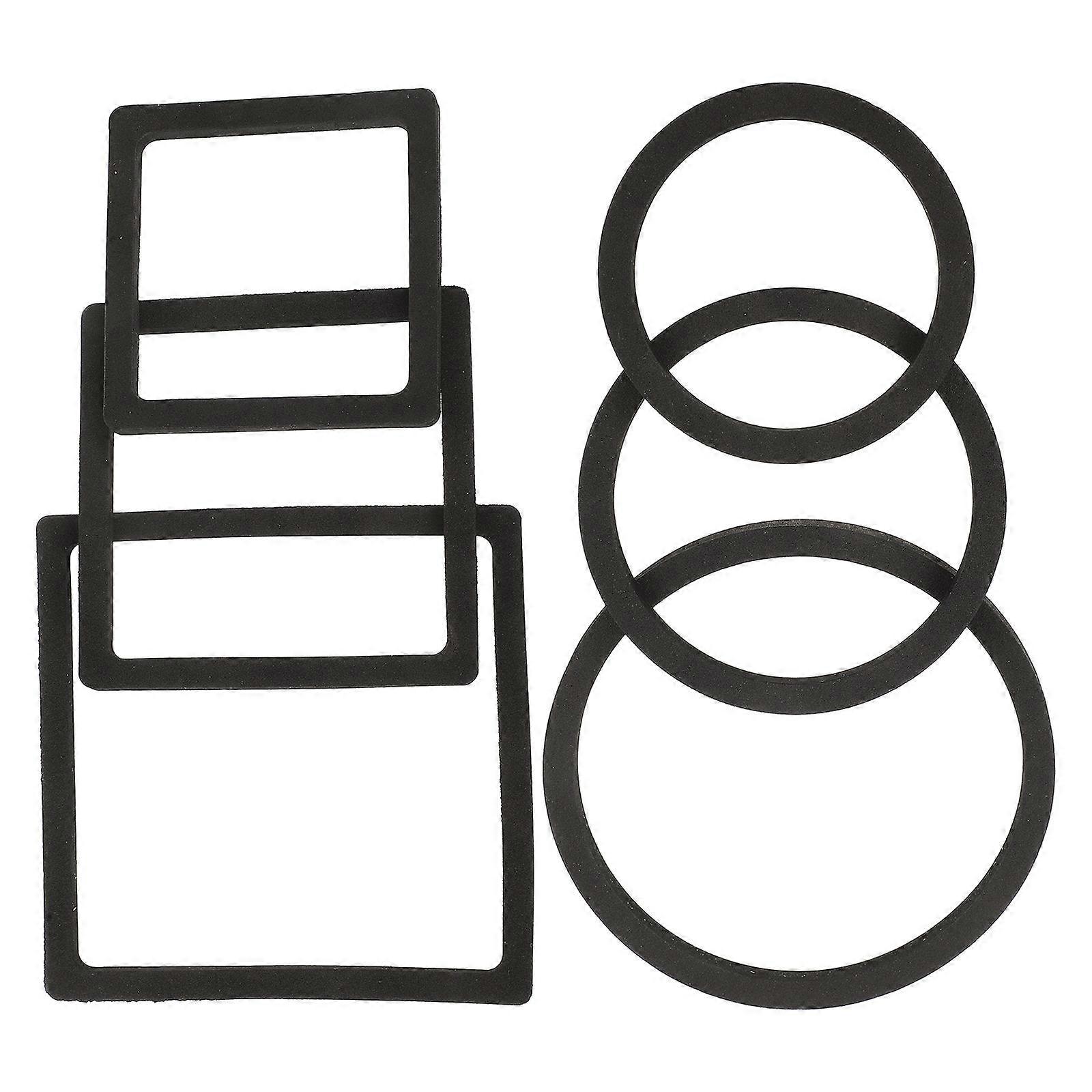 Anneaux flottants en mousse pour aquarium, lot de 6, noirs, pour nourrir les poissons.