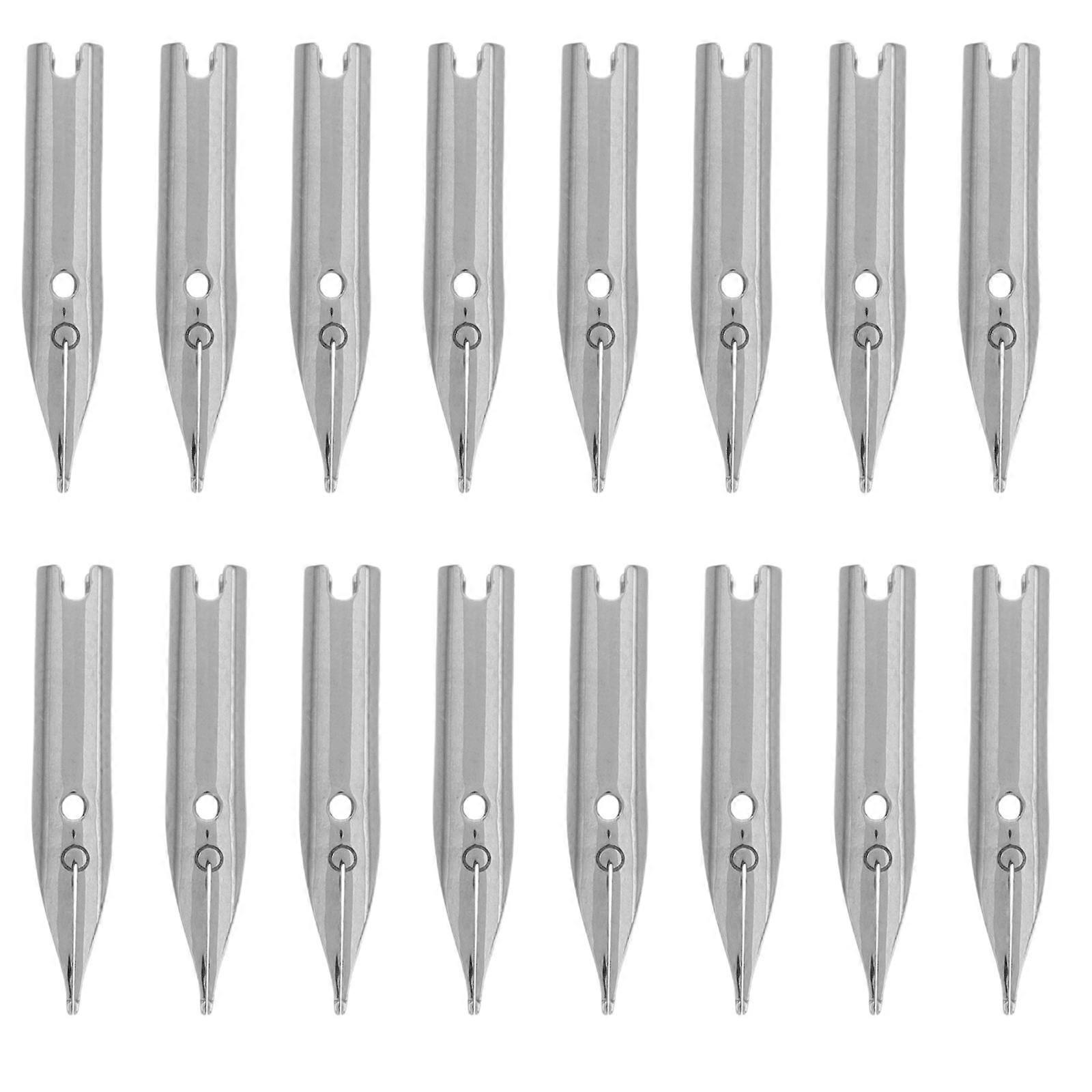 40Pcs Silver Dip Pen Nibs Replacement for Calligraphy Writing Accessories