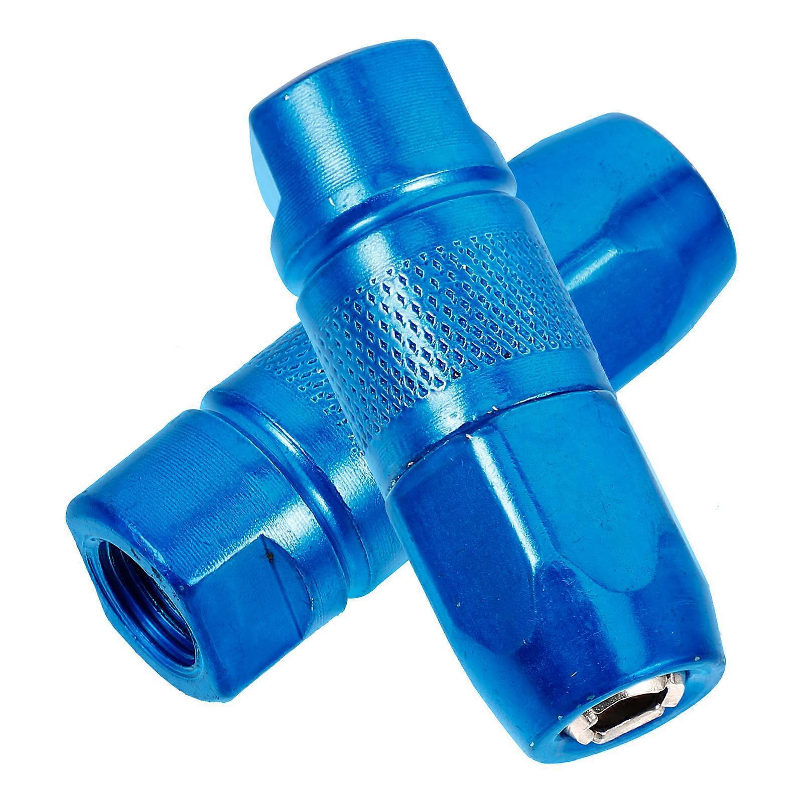 2Pcs Yellow Grease Gun Hose for Machine with Threaded Flat Mouth Tips