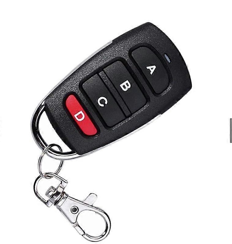 Universal Remote Control 433Mhz Garage Door Opener Keychain with 4 Buttons and Wide Compatibility