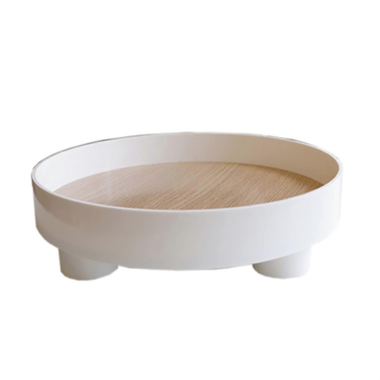 Serving Tray with Elegant Round Design, MultiPurpose Storage for Fruit, Tea, Jewelry and Perfume