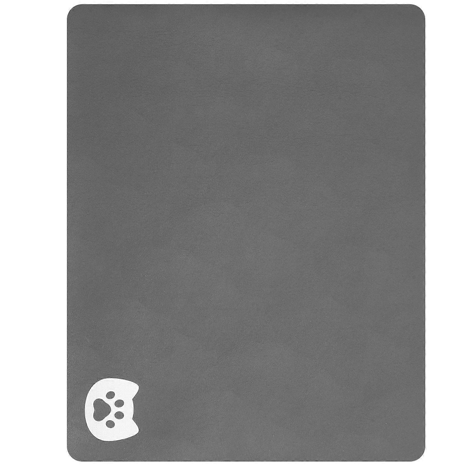 Diatomite Pet Feeding Mat 4Pcs Grey Rectangle For Home Use Quick Drying And Floor Protection For Dogs Cats