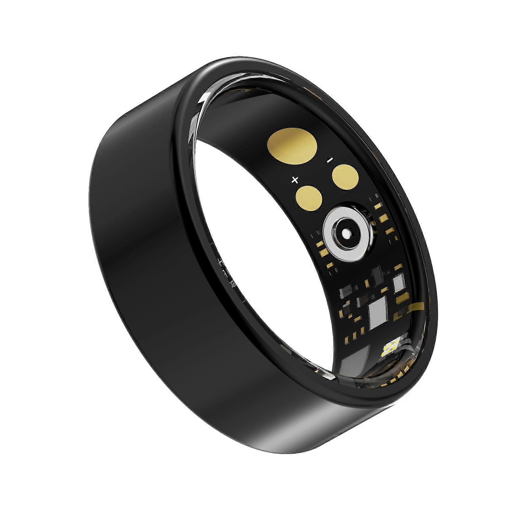 Smart Ring with Heart Rate Sleep Blood Oxygen Tracking IP68 Waterproof for iOS Android Black 10