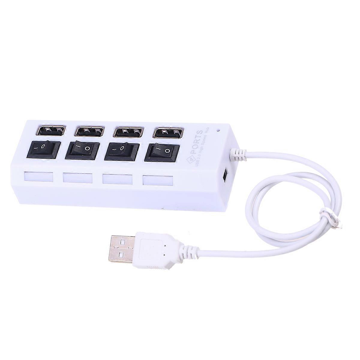 USB Splitter 4 Port Hub USB 2.0 Data Transfer Hub for Charging 2Pcs