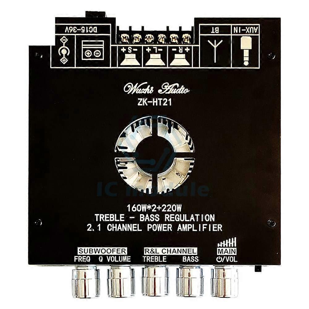 2.1 Channel TDA7498E Digital Amplifier Board 160W x2 + 220W Subwoofer ZKHT21  Power