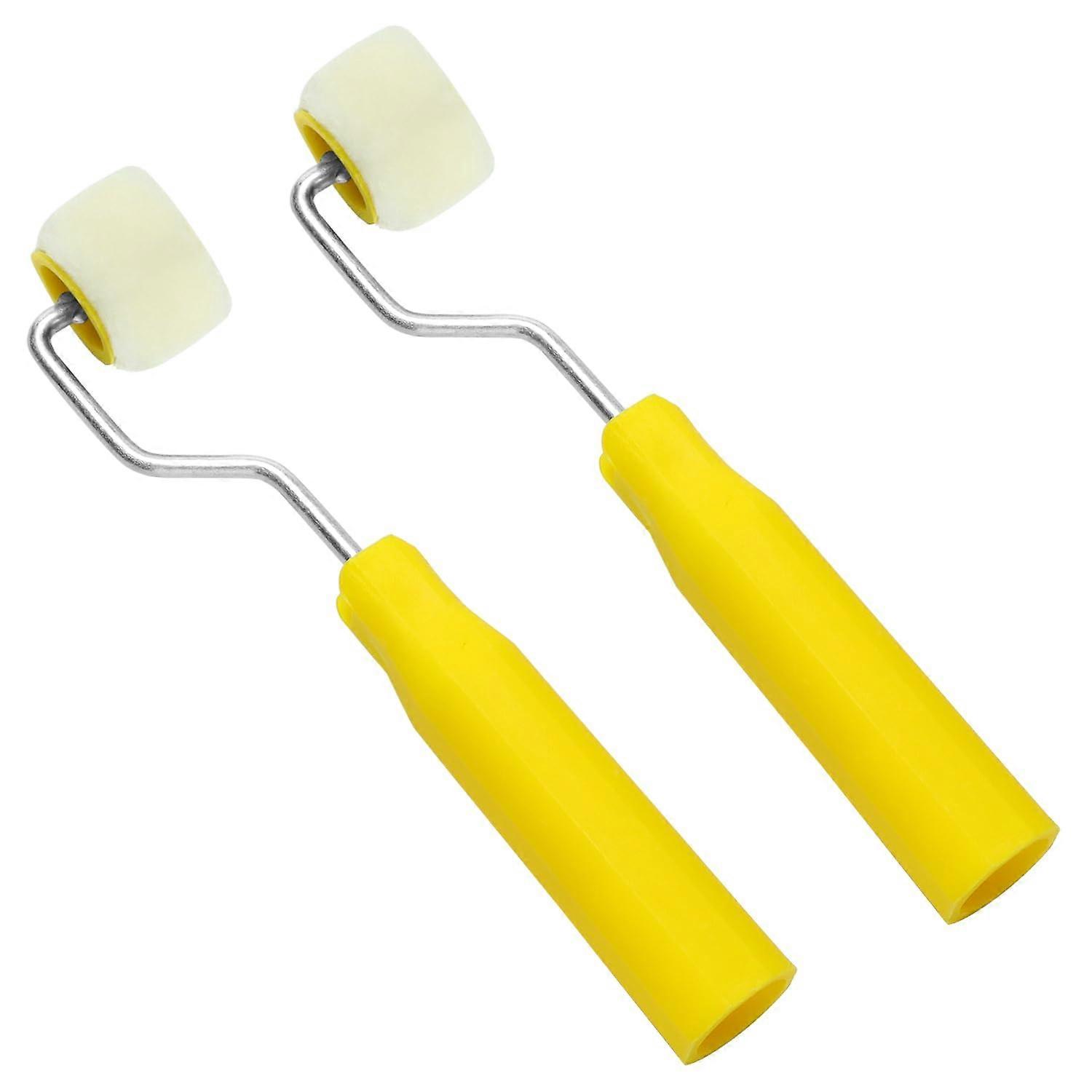4/5 Inch Mini Paint Roller for Trim and Corners, Wool Roller 2 Pack for Precision Edge Painting