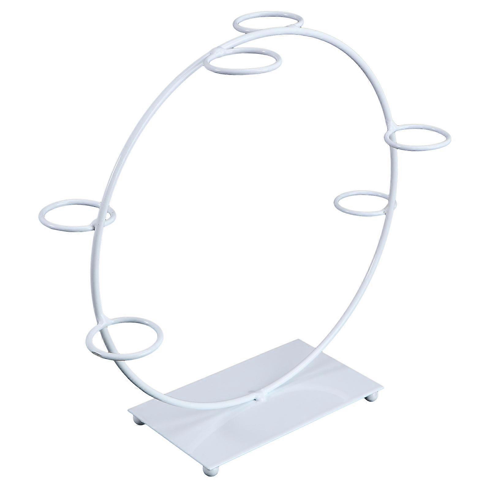 Dessert Display Rack Ice Cream Cone Display Stand Simple Design Circular Base White 1Pc