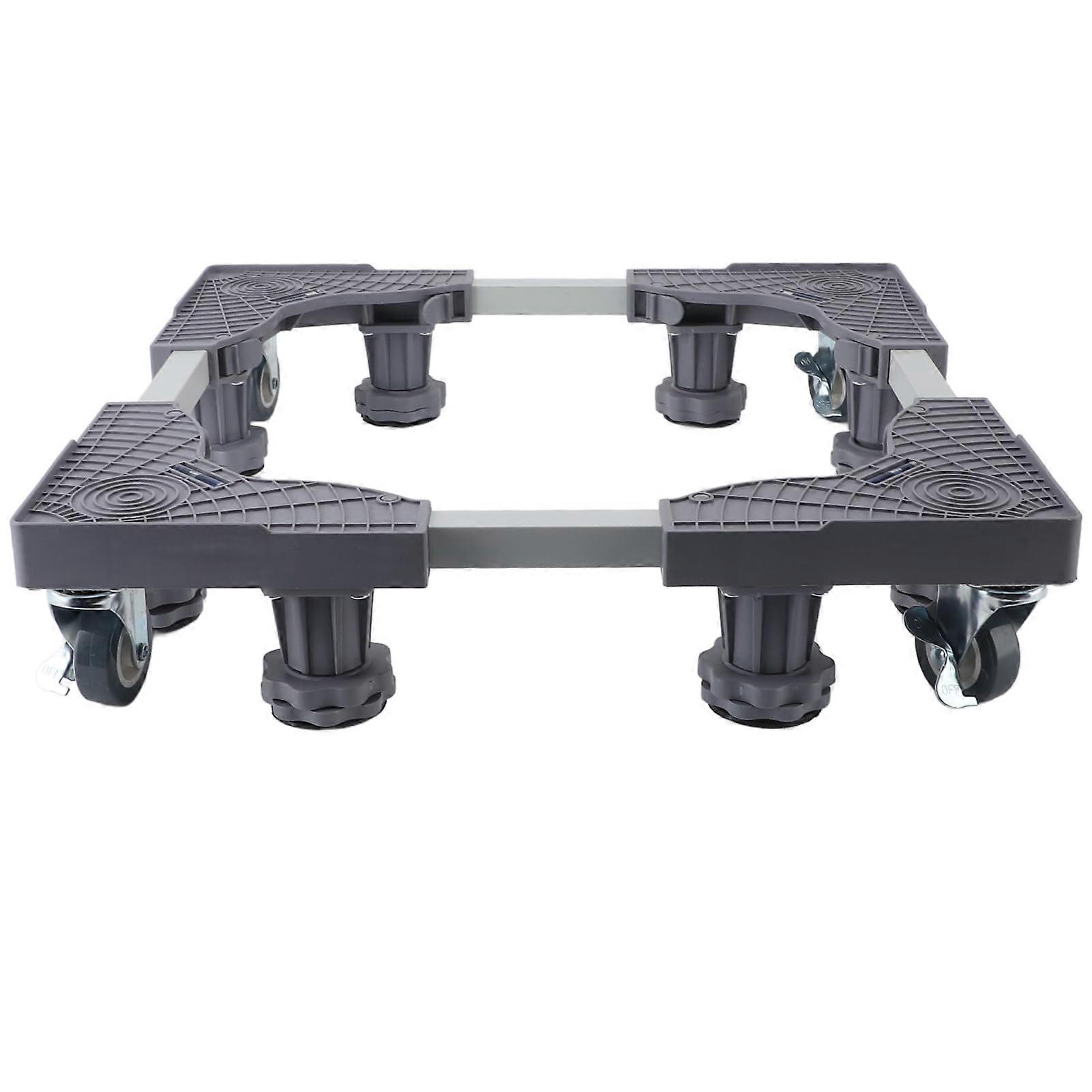 Adjustable Appliance Stand with Locking Swivel Wheels for Washer Dryer Fridge Storage Platform