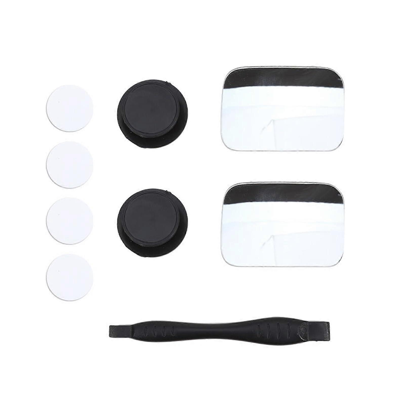 360 Degree Blind Spot Mirror with Adjustable Wide Angle View, Frameless Design for Safe Parking  Square