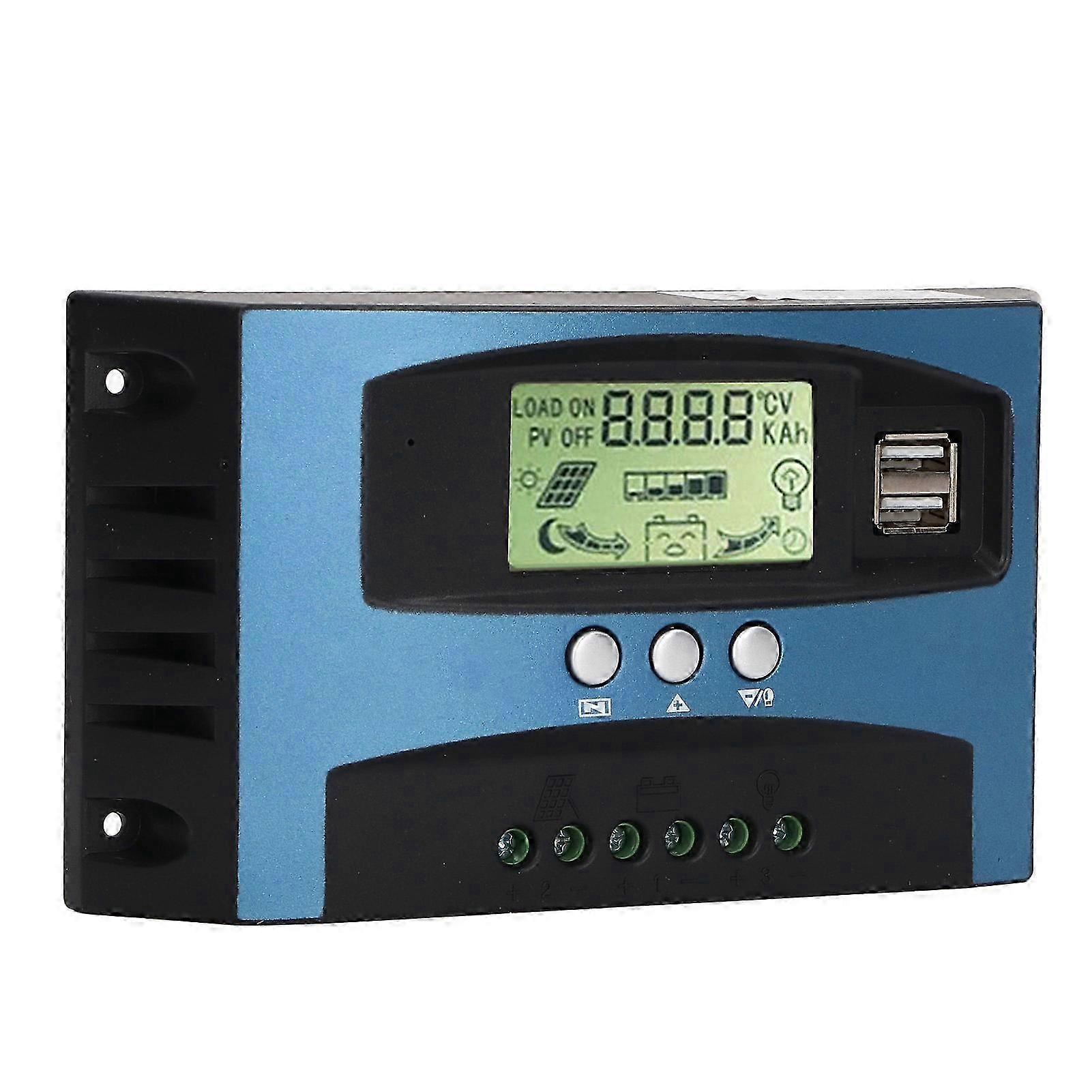 MPPT Solar Charge Controller 12V 24V Auto Identification LCD Display Dual USB Output Adjustable Solar Power Regulator 30A