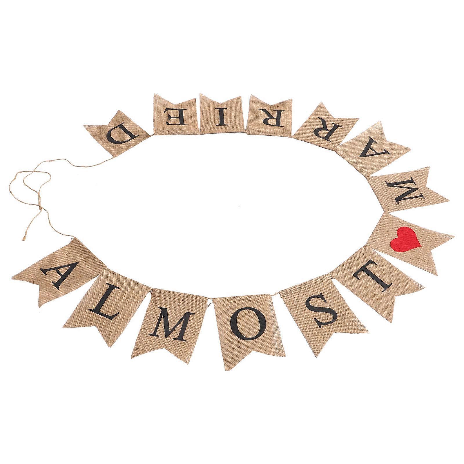 Wedding Banner with Linen Material for Decoration Assorted Color