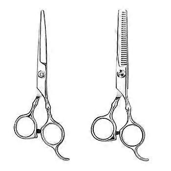 Tesoura profissional para corte de cabelo de 6,5 polegadas em aço inoxidável com lâminas afiadas e cabo ergonômico.