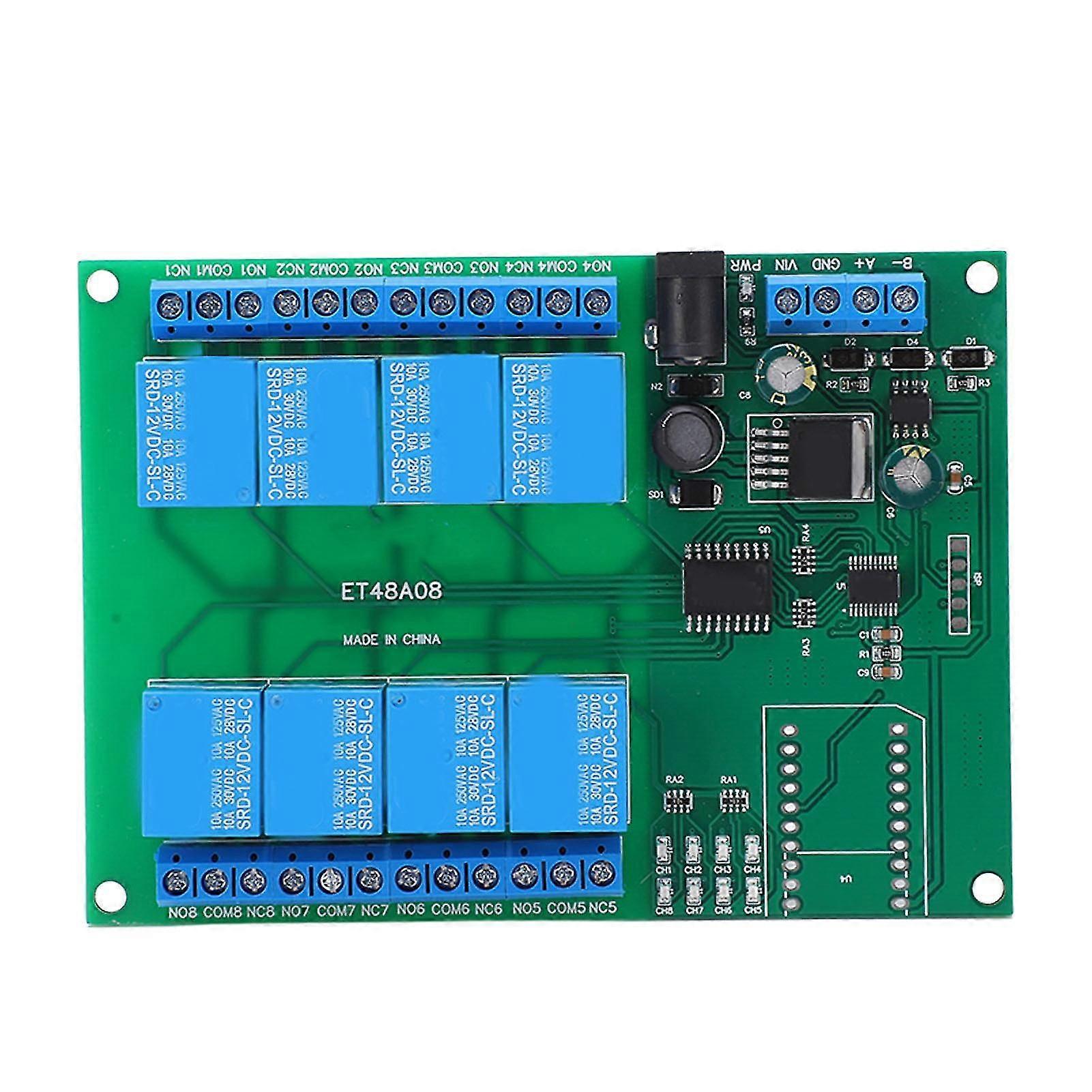 DC12V 8 Channel Relay Module Multifunctional Low Level Circuit Protection Relay Board