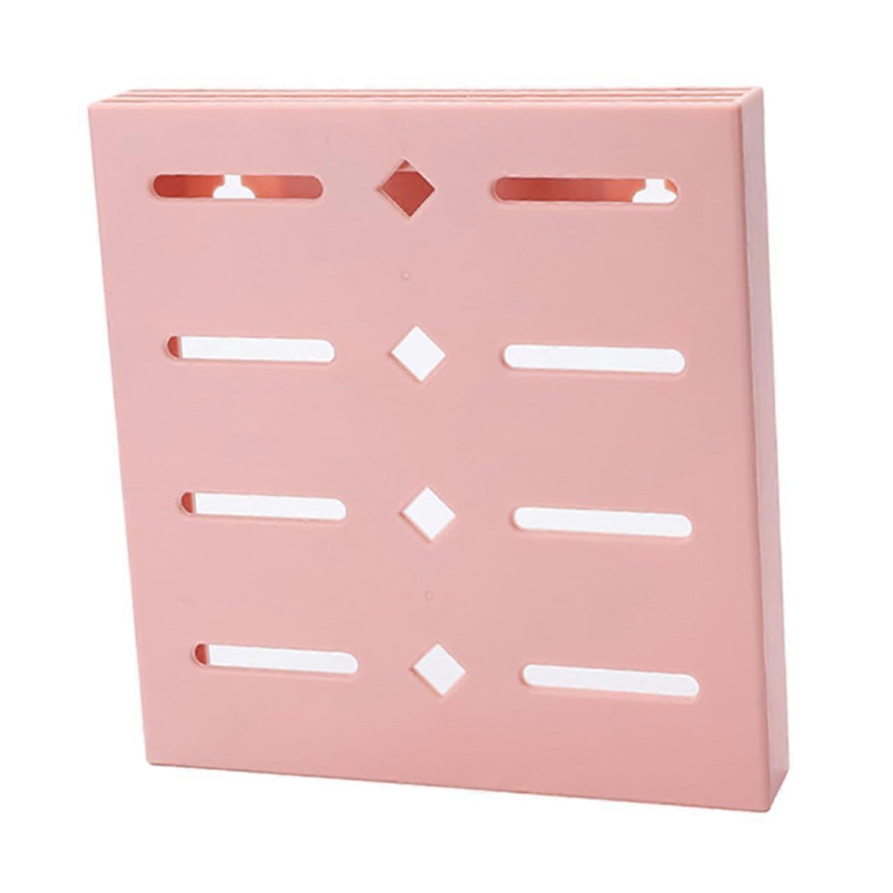 Wall Mounted Kitchen Knife Holder with 8 Slots, Punch PP Storage Rack, Easy Access