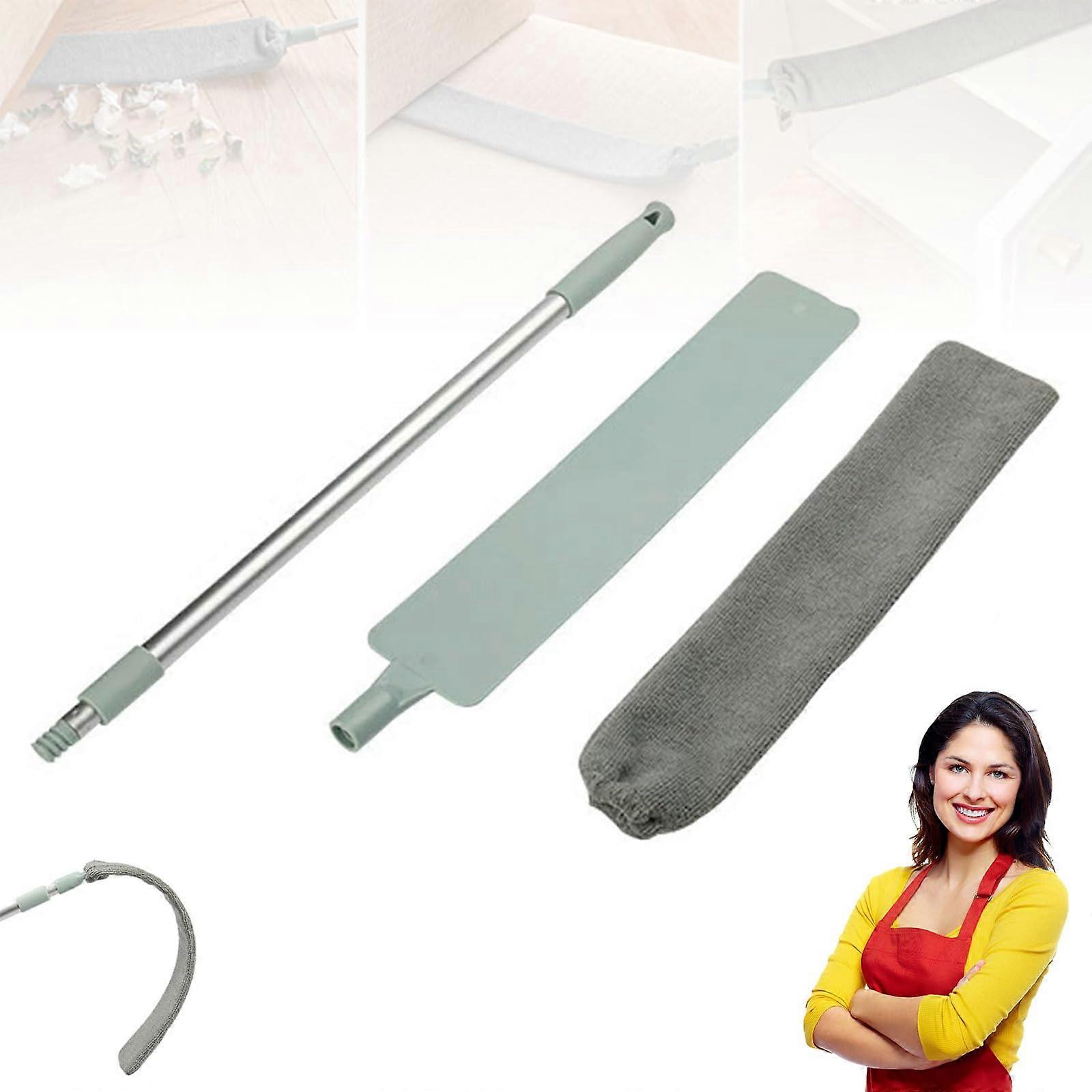Microfiber Duster with Telescopic Bendable Head, Washable Reusable Dust Cleaner for Tight Spaces