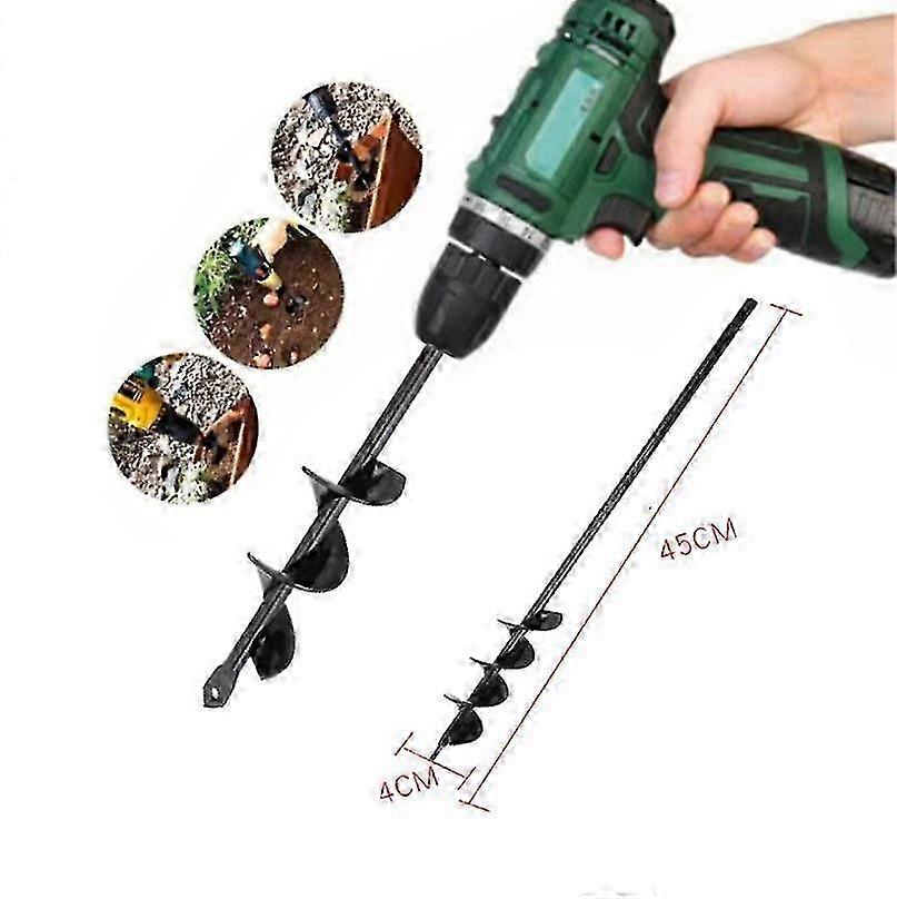 Aerial drill bits for garden planting; auger drill bits for 3/8 inch (22 cm) hexagonal drill bits.