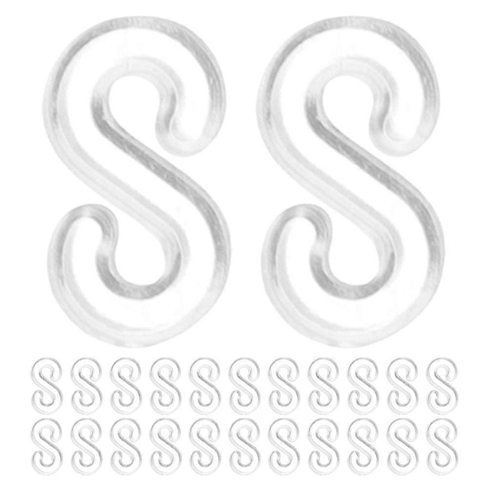 1000Pcs Plastic Band Clips Multi-Function Clips S-Shaped Plastic Clips Practical S Clips for Rubber Band