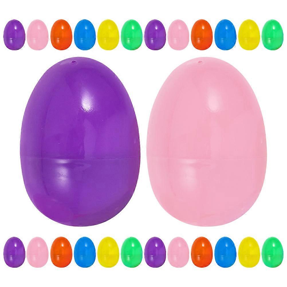 Plastic Easter Eggs Fillable Easter Rebirth Eggs for Party Decor 60Pcs