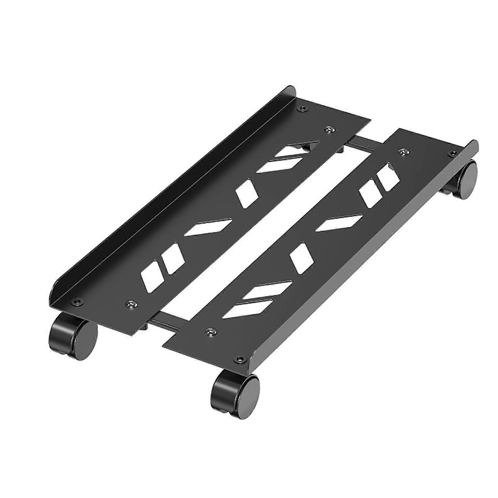 PC Tower Stand with Wheels, Adjustable Computer Tower Holder, 360° Swivel Casters, Floor Protection