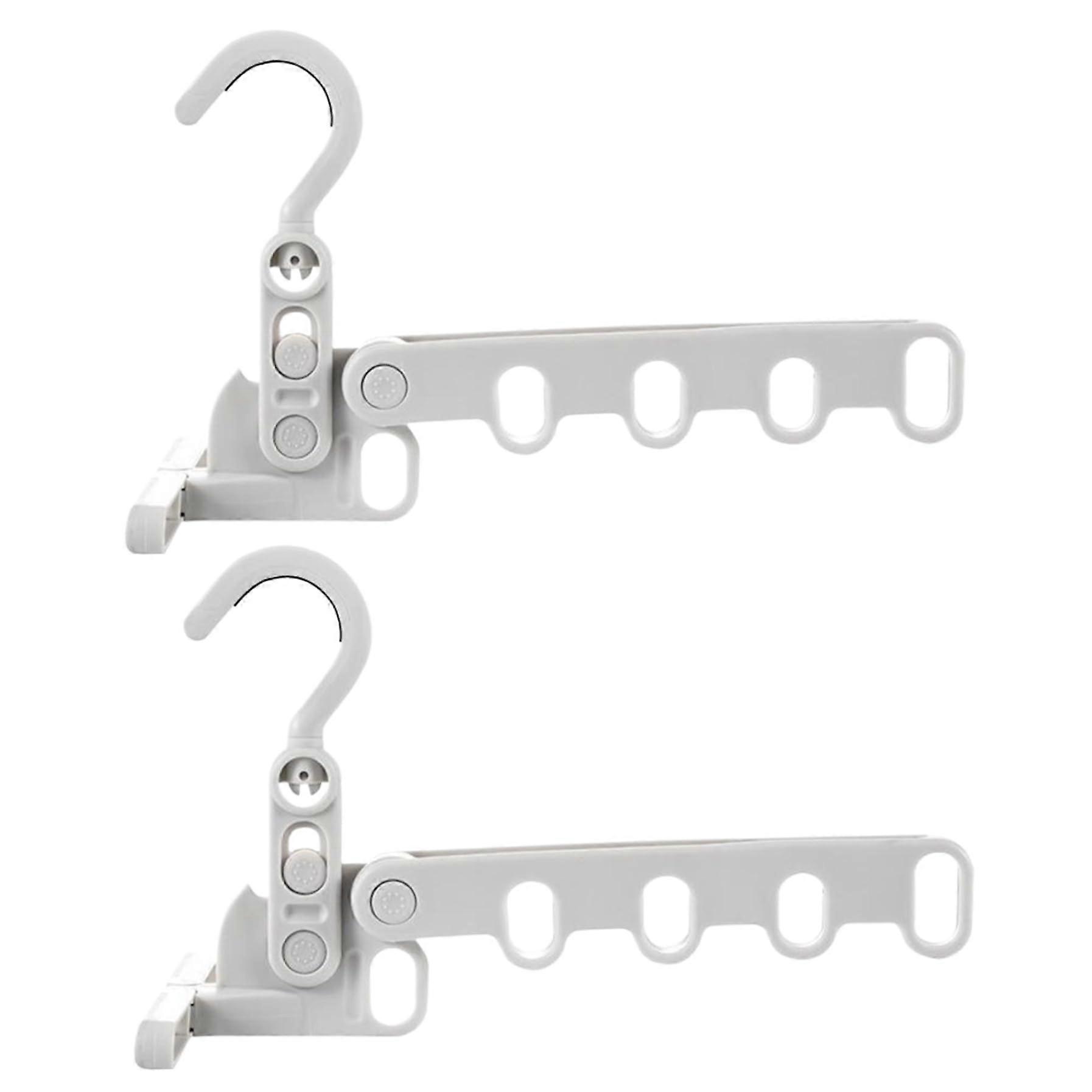 2PCS Wall Mounted Foldable Clothes Drying Rack, Heavy Duty Rotating Adjustable Angle Space Saving