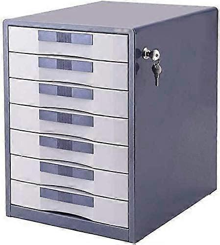 Metal File Cabinet with 7 Lockable Drawers, Durable Office Storage Organizer for Documents