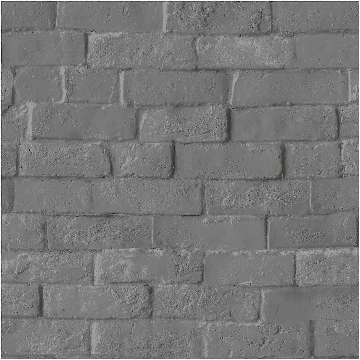 Charcoal Brick Effect Wallpaper
