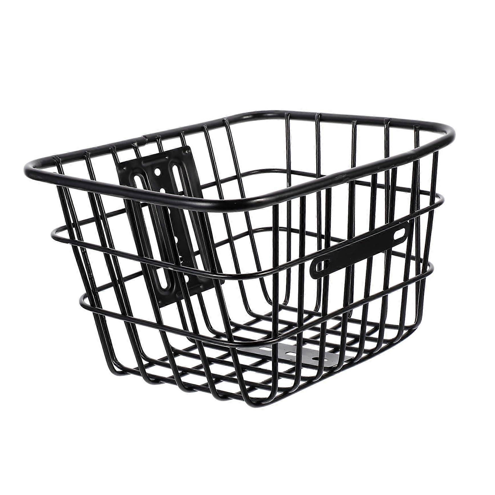 Foldable Bike Front Basket with Large Capacity Wire Mesh Bicycle Handlebar Storage