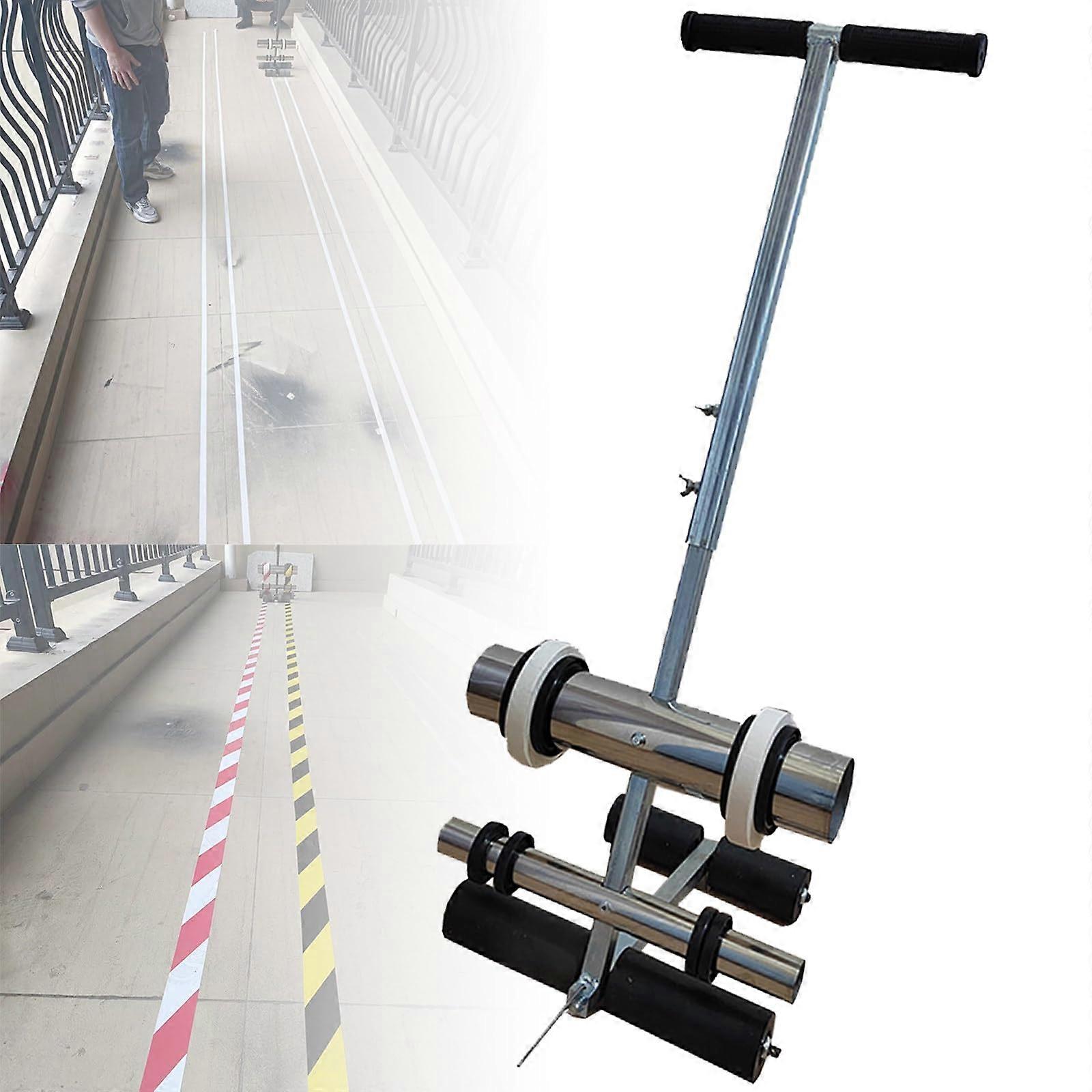 Adjustable Floor Marking Tool with Circle Attachment for Warehouse Gym Pool, Hand Push Design