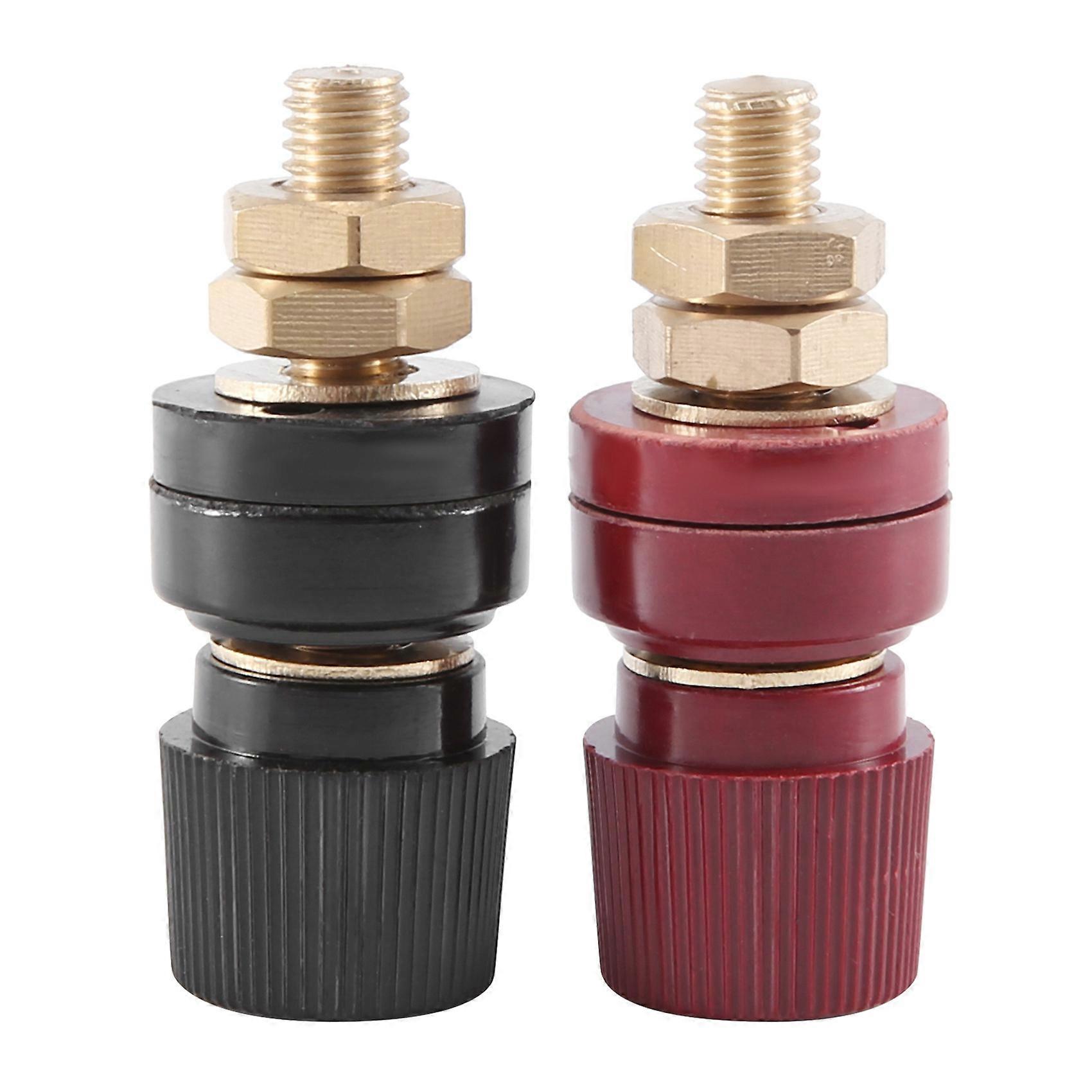 2Pcs Terminal Binding Post, 555 Type Brass Pillar Terminal Block M8 Thread Diameter Binding Post 22