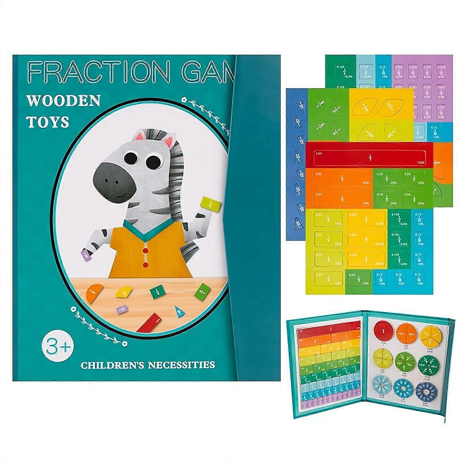 Magnetic Fraction Manipulatives Set for Classroom Learning, Visual Math Fraction Circles for Students