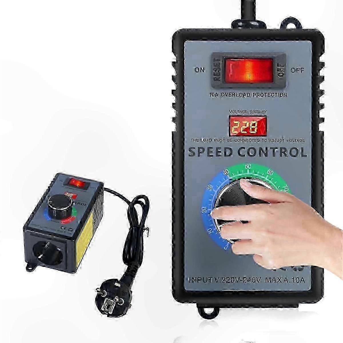 Variable Speed Control for Single Phase Motors, 220V AC 10A Max 4000W with EU Plug