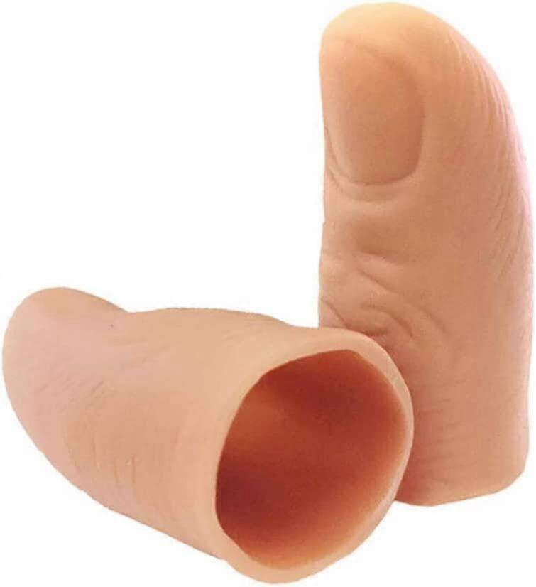 Magic Light Up Thumb Tips with Flashing Light Effect, Standard Fit, 2Pcs Reusable Props