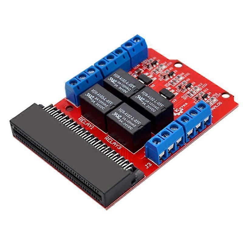 Microbit 4 Channel Relay Module Shield 5V High Trigger Programming