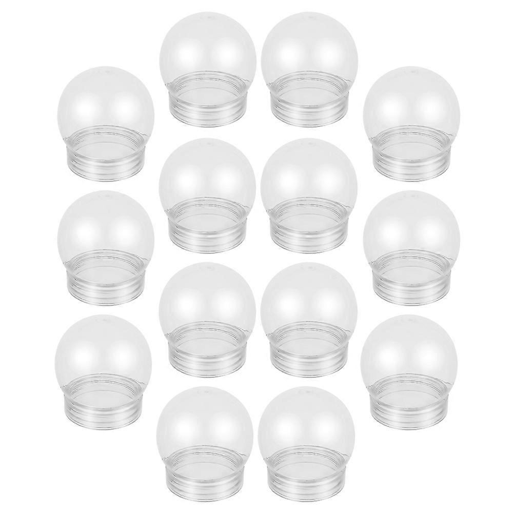 Snowball Candy Bottle Plastic Snow Globe Used for Crafts 14Pcs
