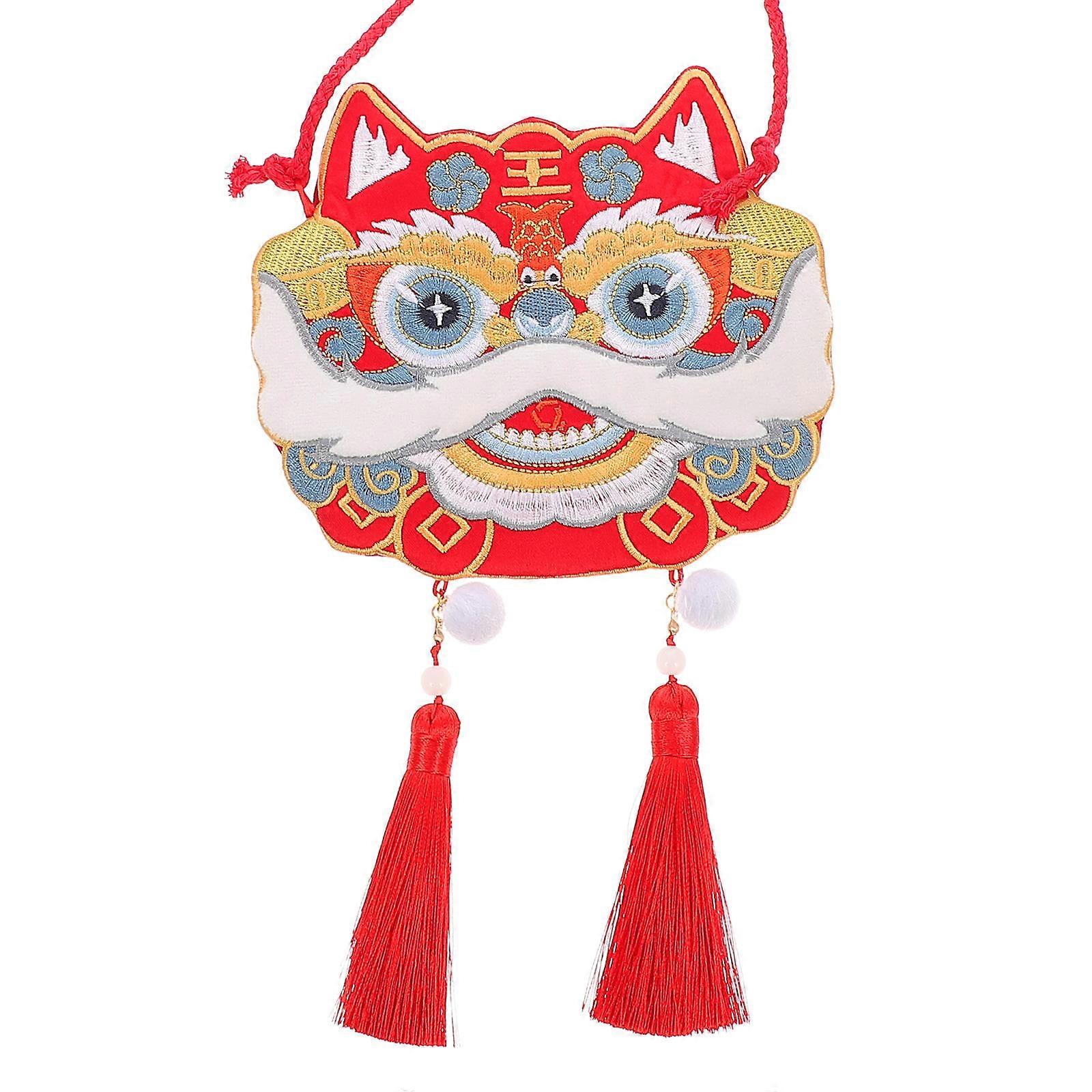 Decorative Kids Bag Embroidery Hanfu Bag with Tiger Pattern for 1Set