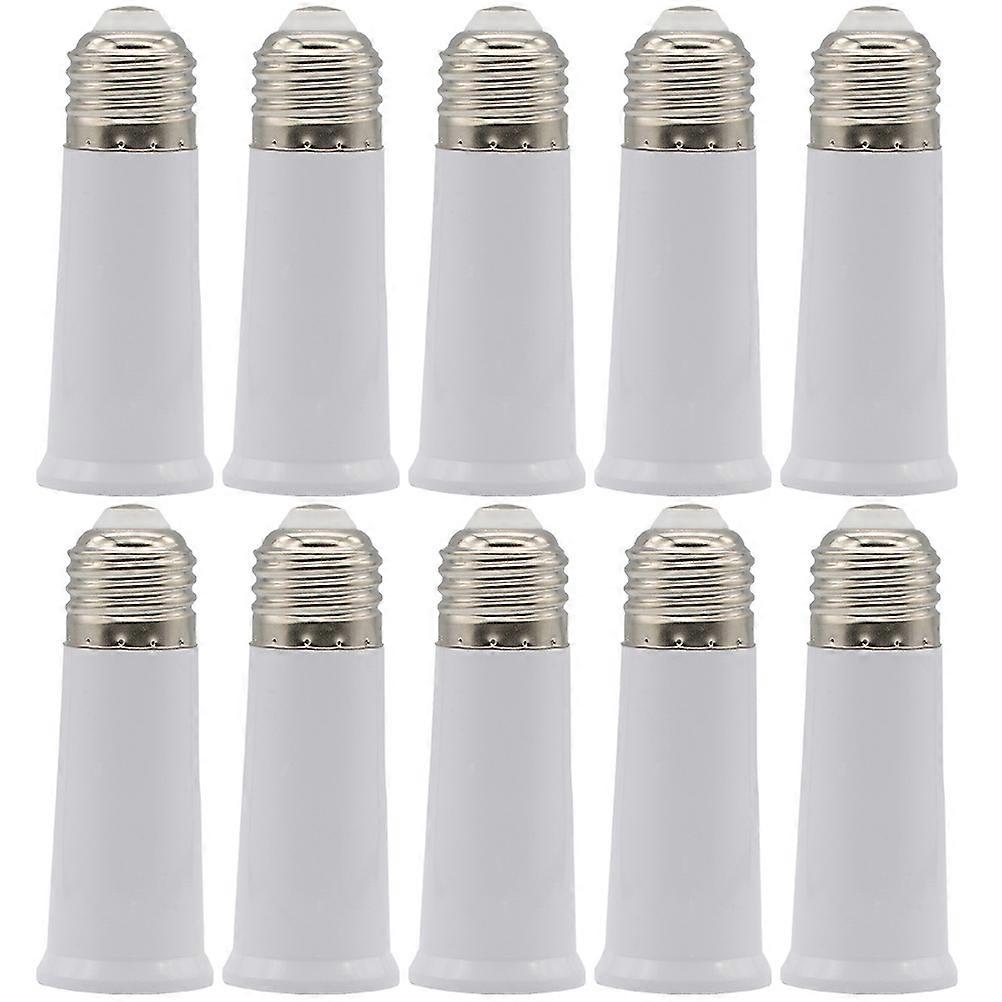 E27 Bulb Socket Extender for Light Bulb with 10Pcs White Plastic Bases