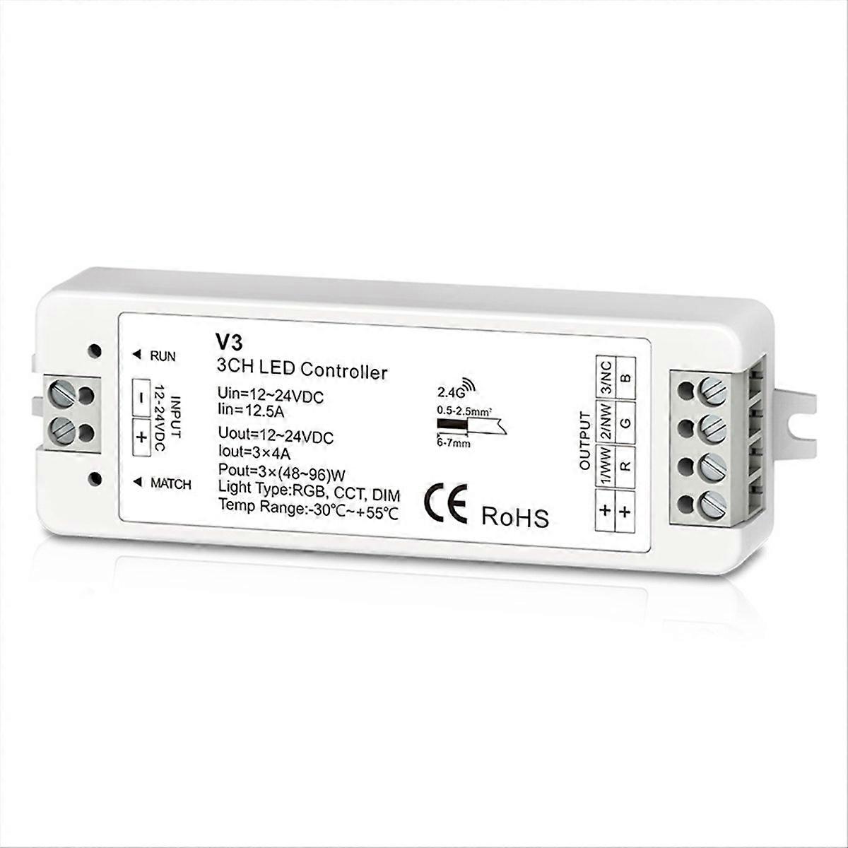 LED controller 3-channel 2.4G DC12-24V dimming