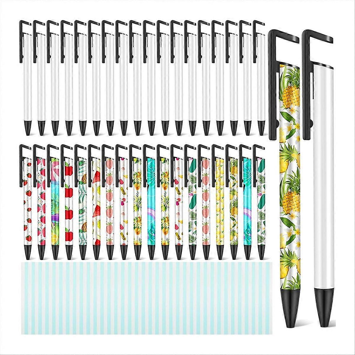 36 Pcs Sublimation Pens Blank with Shrink Wrap Heat Transfer Pen