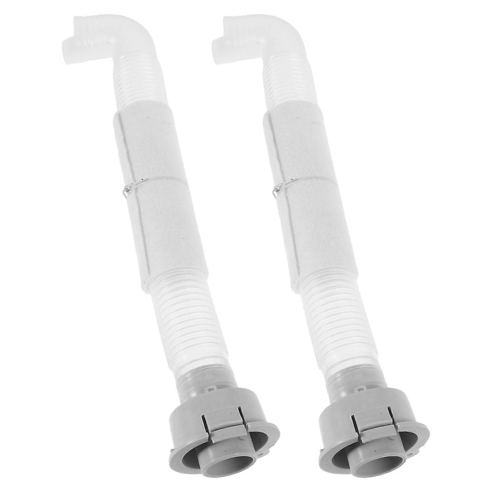 Transparent Washing Machine Drain Hose Connector for Leakproof Use 2Pcs Pipe Elbow