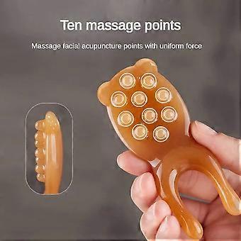 Placa de massagem Gua Sha com resina para raspagem da pele, ideal para rosto, olhos, pescoço, costas, corpo e pernas. Promove a circulação sanguínea.