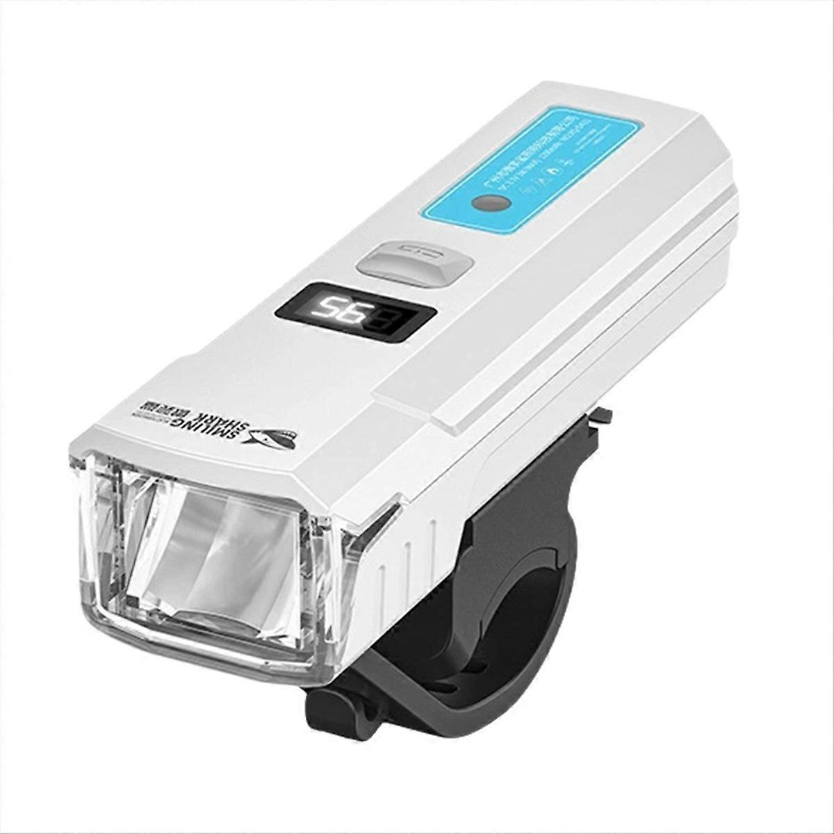  Bicycle Headlight Digital Display Waterproof White