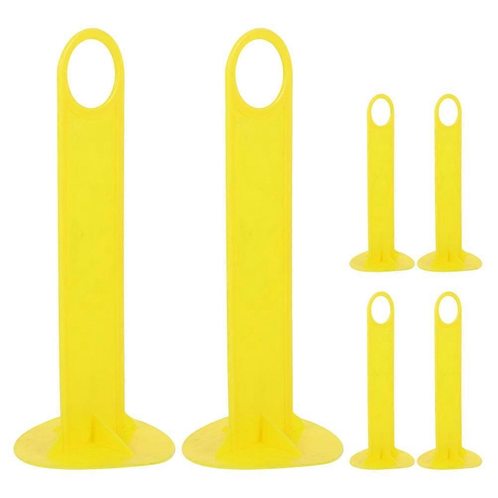 6 Pcs Disc Cone Storage Rack Soccer Practice Equipment Yellow