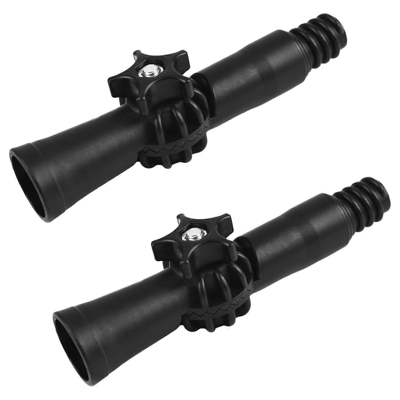 Mop Pole Adapter 2Pcs with 360° Rotatable Threaded Tip for Broom Handle Replacement Black