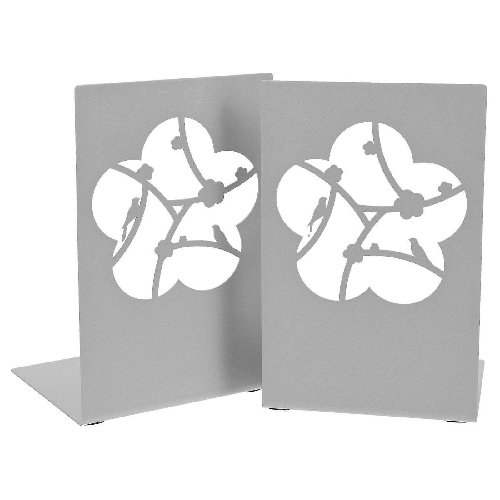 Multi-Function Book Holders Metal Book Ends for Storage Use 10Pcs Grey