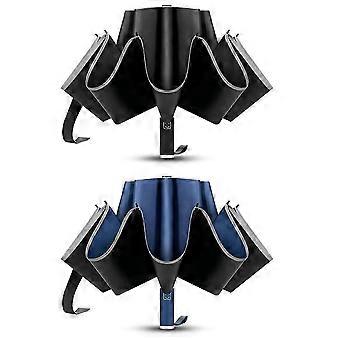 2er-Pack Automatik Reverse Travel Regenschirm Winddicht Unzerbrechlich 10 Rippen faltbar