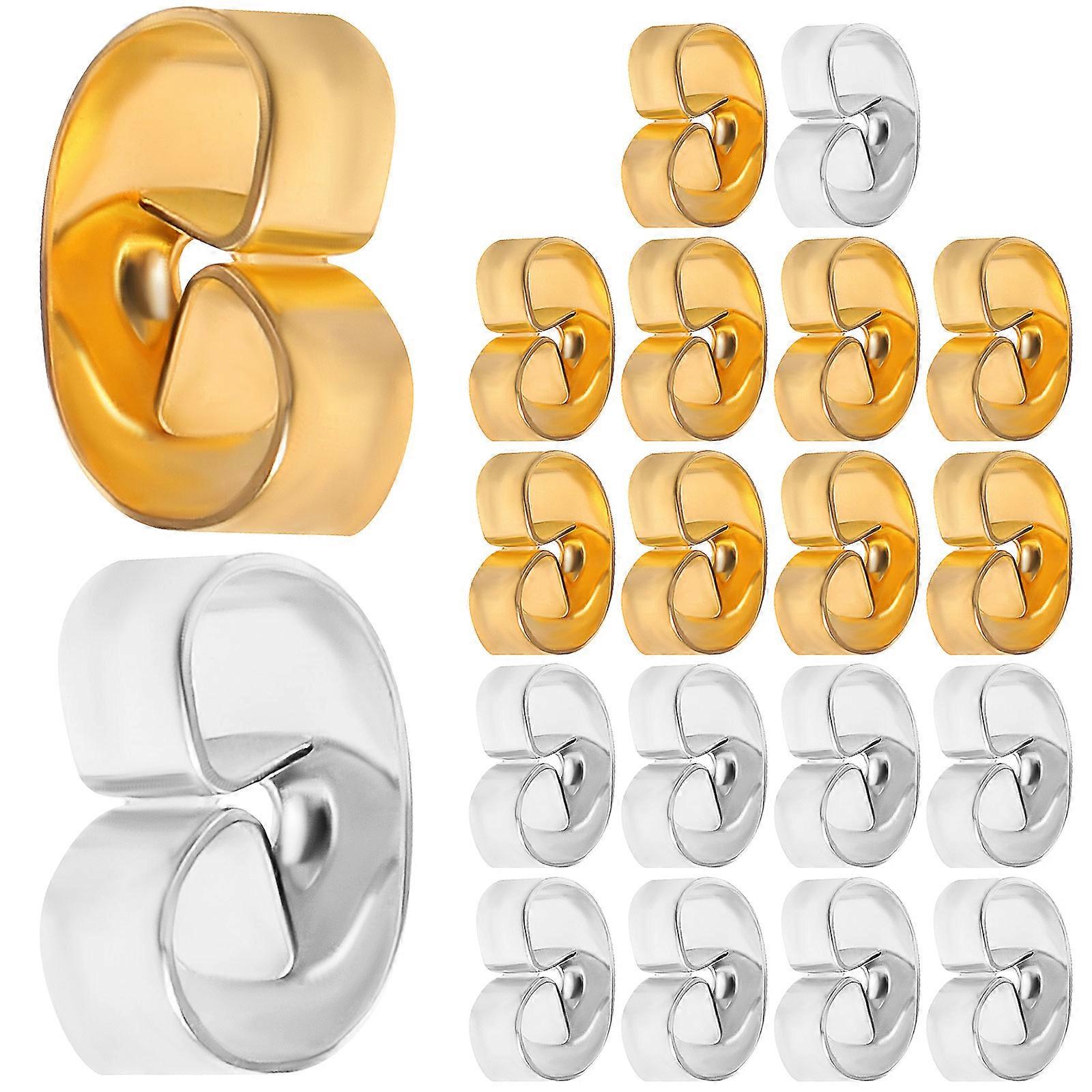 Assorted Color Alloy Earring Backs for Secure Ear Locks 80Pcs Set