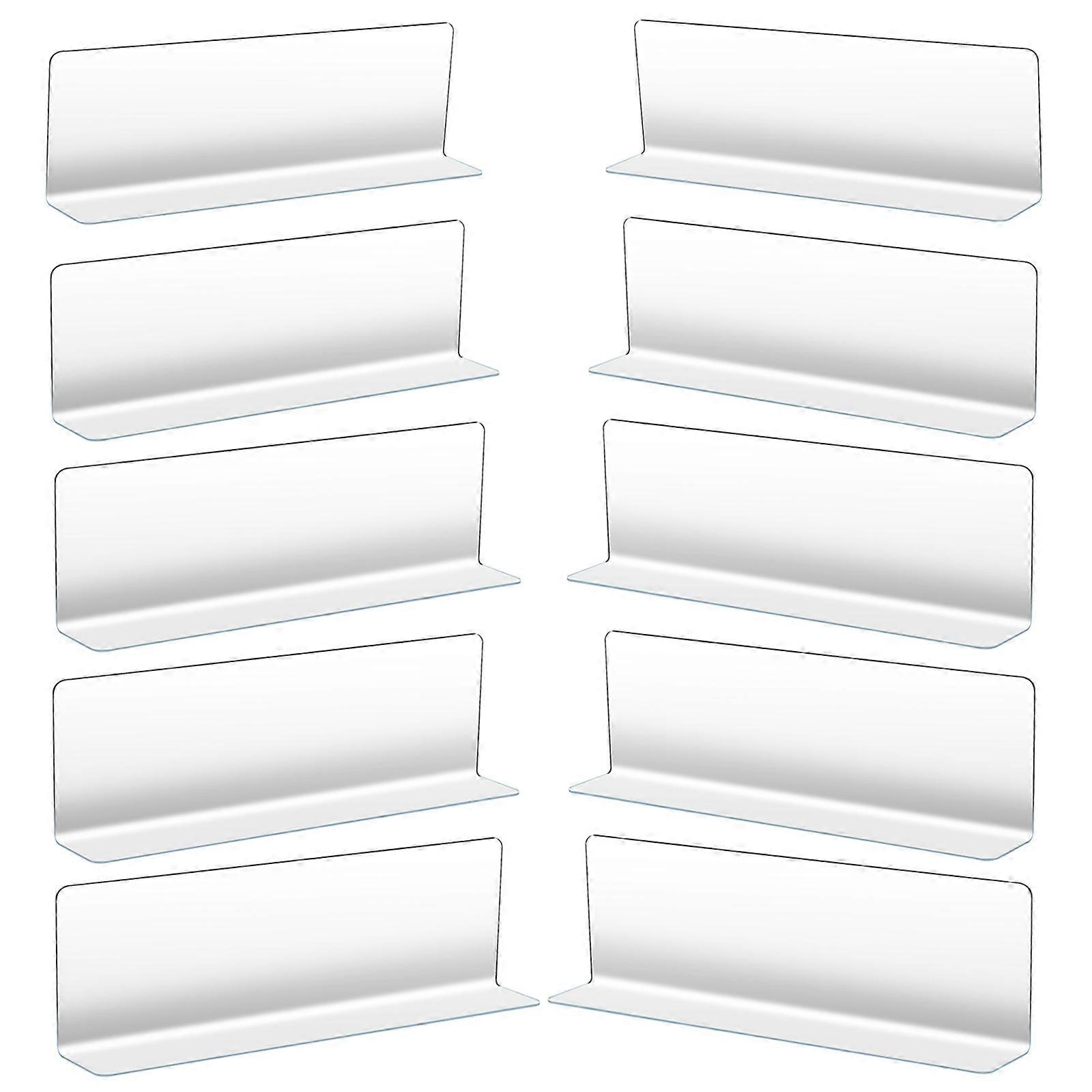 Plastic Shelf Divider for Store Organization 10Pcs Transparent Pet Splitters