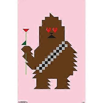 Star Wars - Quebra-cabeça de madeira Chewbacca Corações - 17206 -A1990