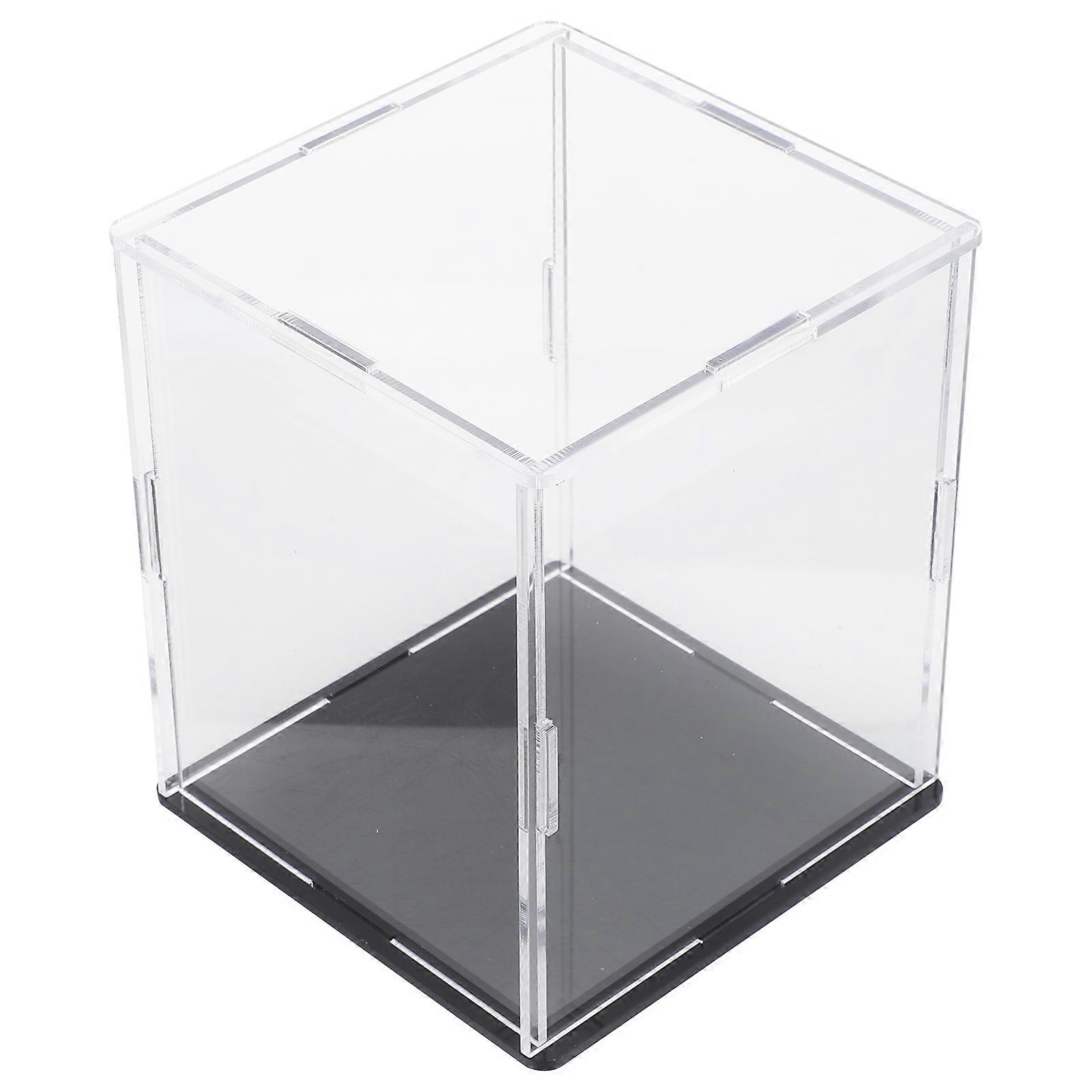 Transparent Display Case Acrylic for Displaying 2Pcs Figurine Model Box