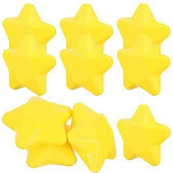 Hand Strengthener PU Grip Balls for Muscle Training 10Pcs Star Design